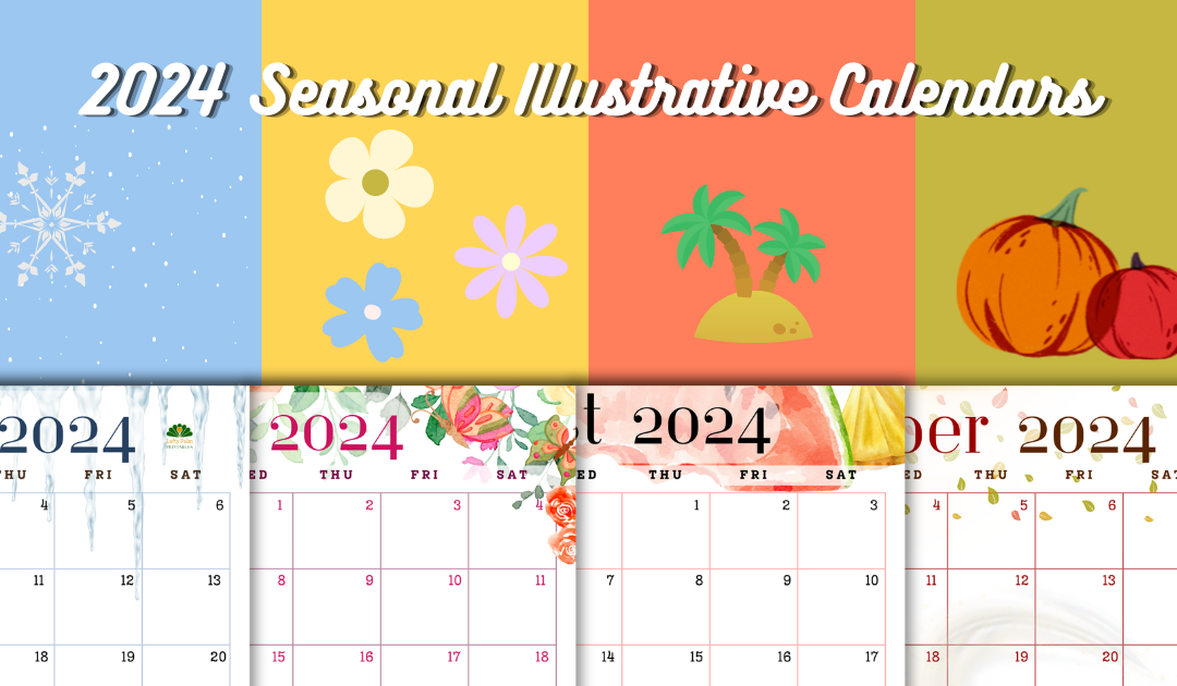 Seasonal Illustrative Calendars for 2024 | Free Printable Calendars