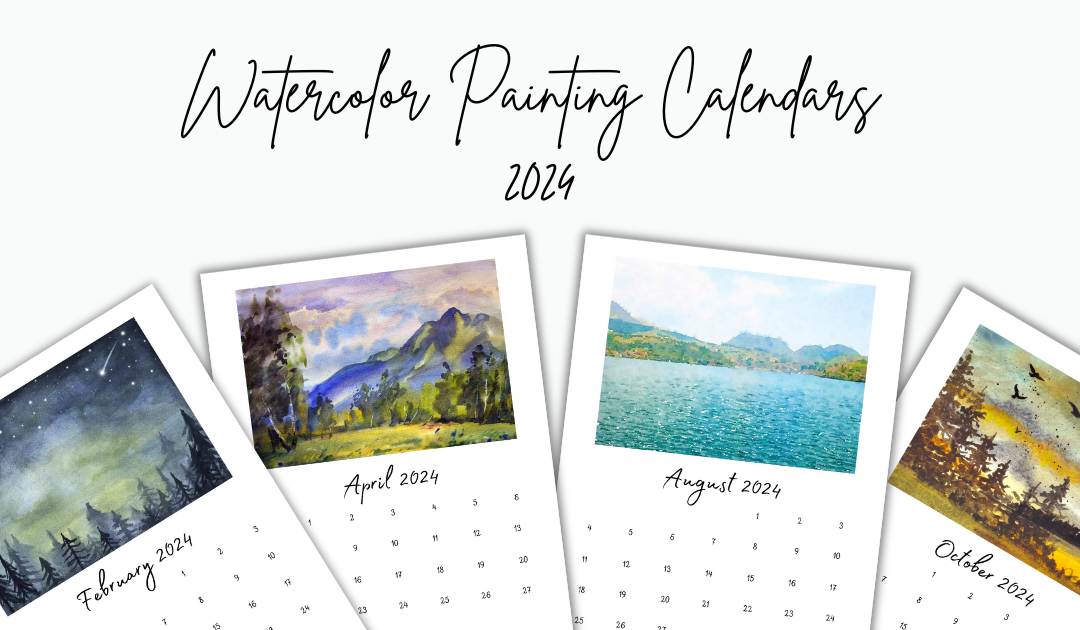 Watercolor Painting Calendars for 2024 | Free Printable Calendars