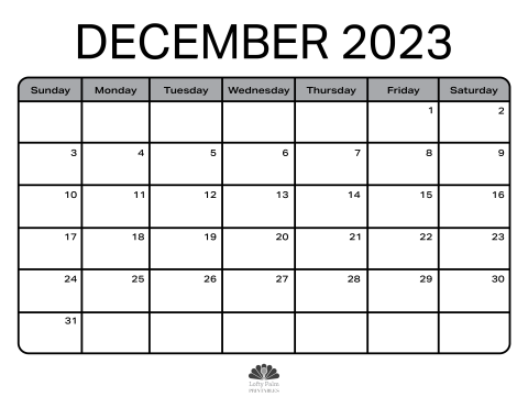 December 2023 Calendars 