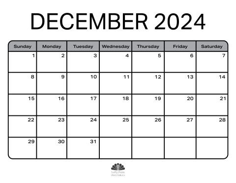 December 2024 Calendars | Free Printable Calendars - Lofty Palm