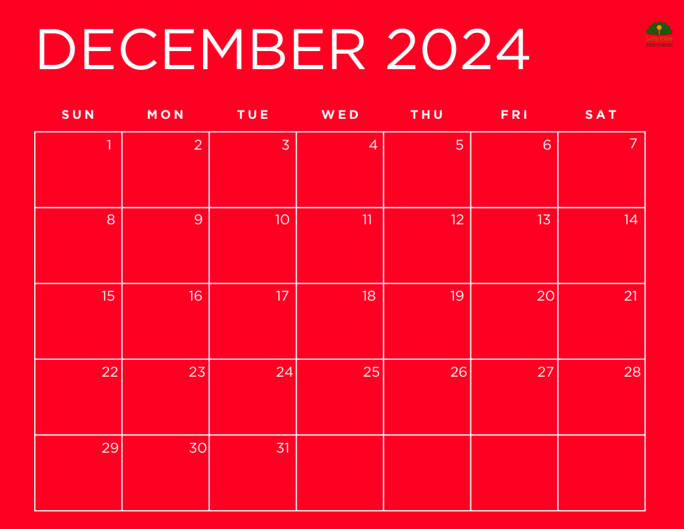 December 2024 Calendars Free Printable Calendars Lofty Palm
