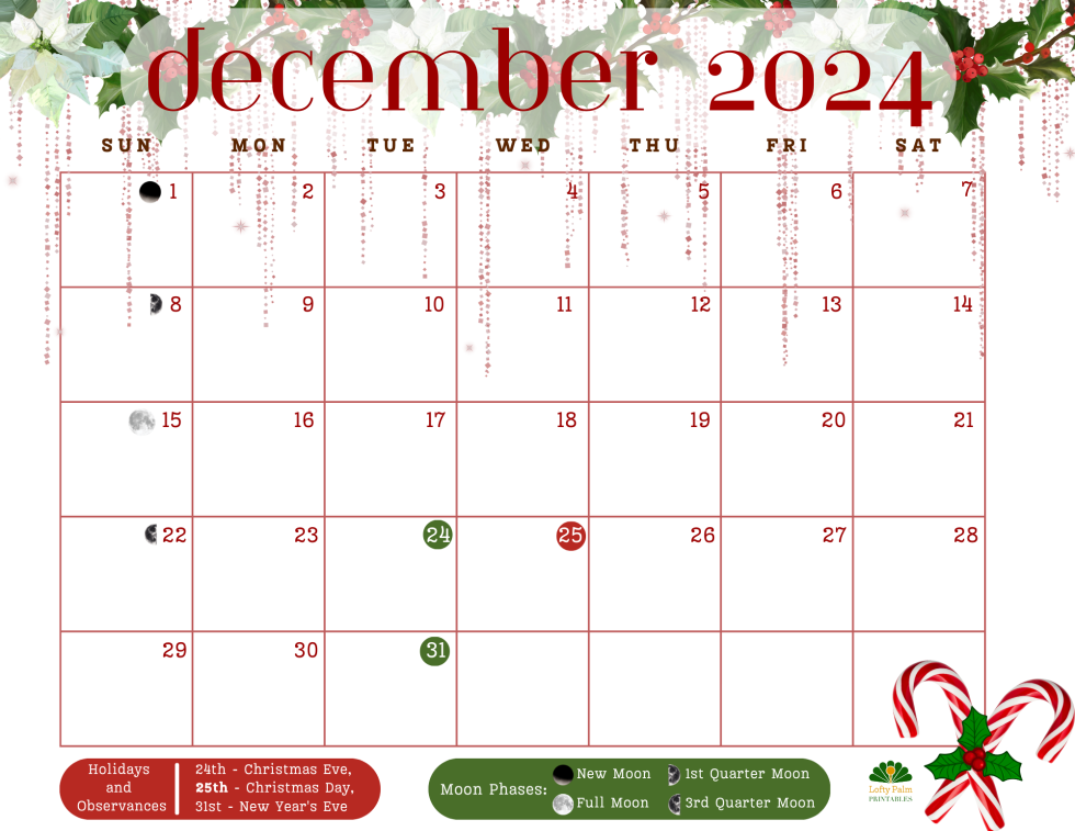 Seasonal Illustrative Calendars for 2024 Free Printable Calendars