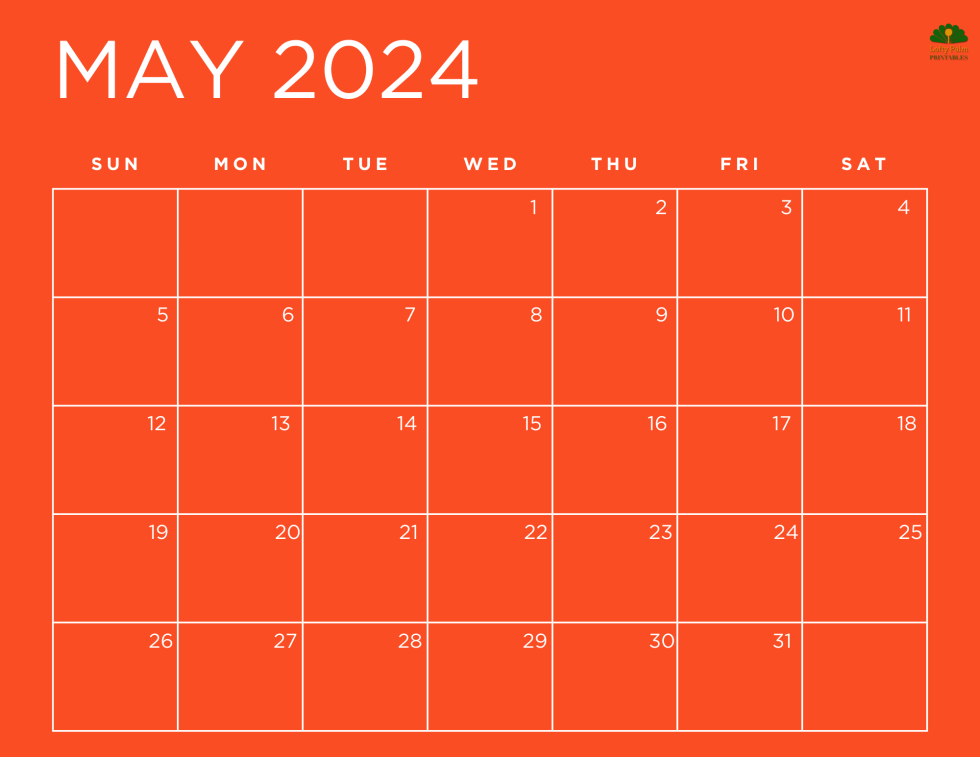 May 2024 Calendars Free Printable Calendars Lofty Palm