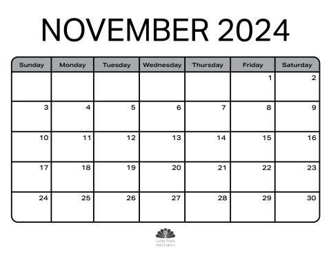 November 2024 Calendars | Free Printable Calendars - Lofty Palm